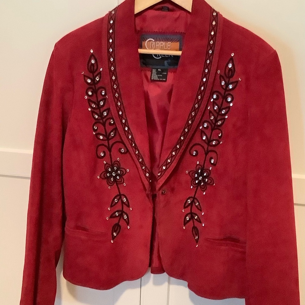 Cripple creek blazer suede red